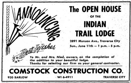 Indian Trail Lodge - 1967 Ad On Opening Of 2891